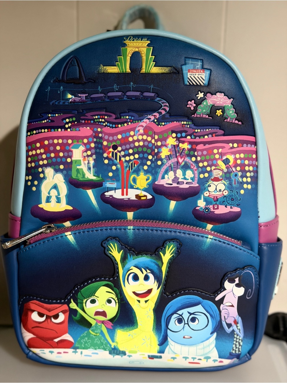 Loungefly Blue Pixar Inside Out Character Mini Backpack